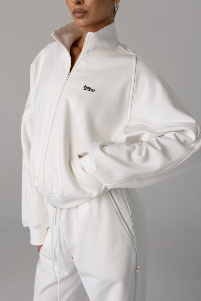 MILKY RAGLAN ZIP SWEAT
