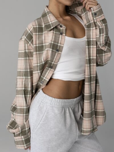 OVERSIZED SHIRT IN BABY PINK - Image 2