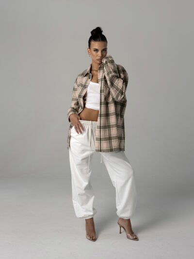 OVERSIZED SHIRT IN BABY PINK - Image 3