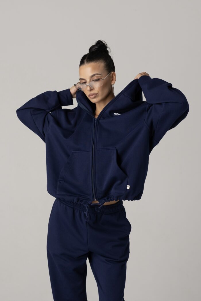 VINTAGE BLUE ZIP HOODIE