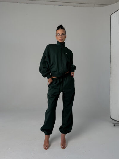 VINTAGE GREEN RAGLAN ZIP SWEAT - Image 4