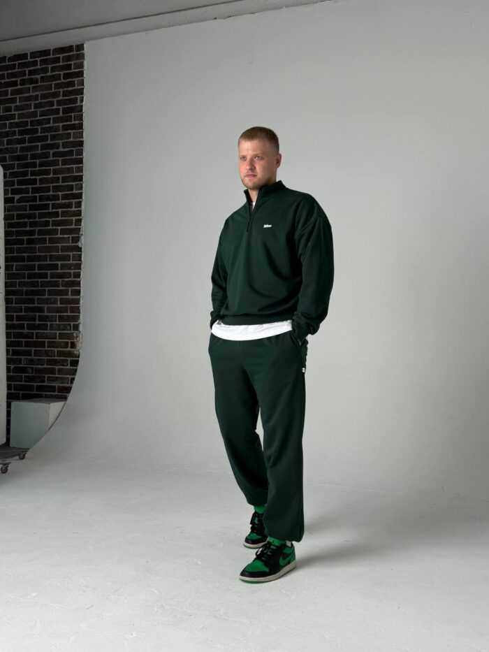 MEN'S VINTAGE GREEN POLO SWEAT