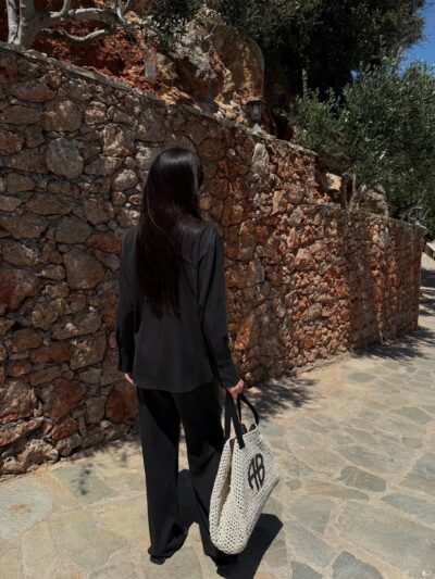 3 PIECE LYOCELL LOUNGE SUIT IN BLACK - Image 4