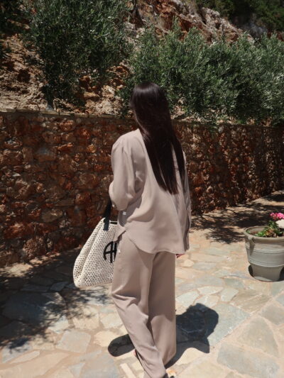 3 PIECE LYOCELL LOUNGE SUIT IN KHAKI - Image 2