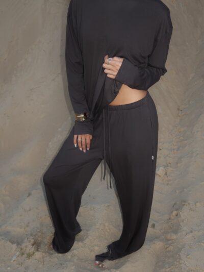 LOUNGE SUIT "BAMBOO" IN ANTRACITE - Image 2