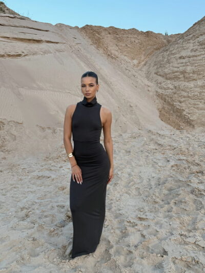 SAUDI DRESS IN ANTRACITE - Image 4