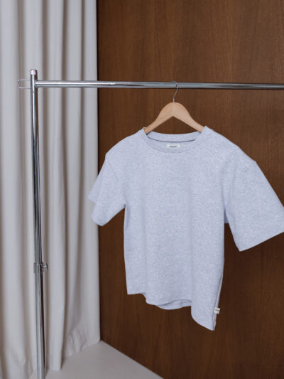COTTON MELANGE SHOULDER PAT T-SHIRT - Image 3