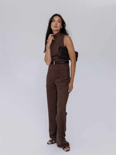 BROWN SUEDE PLAYSUIT | SHIPPING 09.03 - Image 4