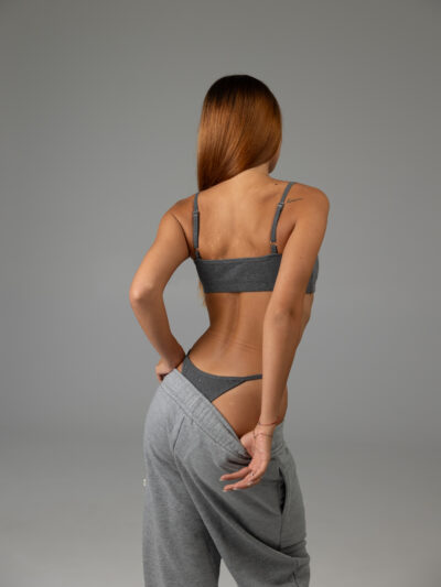 DARK MELANGE LINGERIE SET