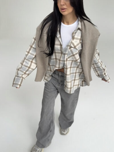 DADDY'S SHIRT IN CREAMY GRAY (WRINKLE-FREE) | SHIPPING 11.14